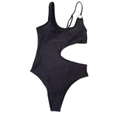 Traje de baño de una pieza con junta tórica sólida irregular y ahuecado